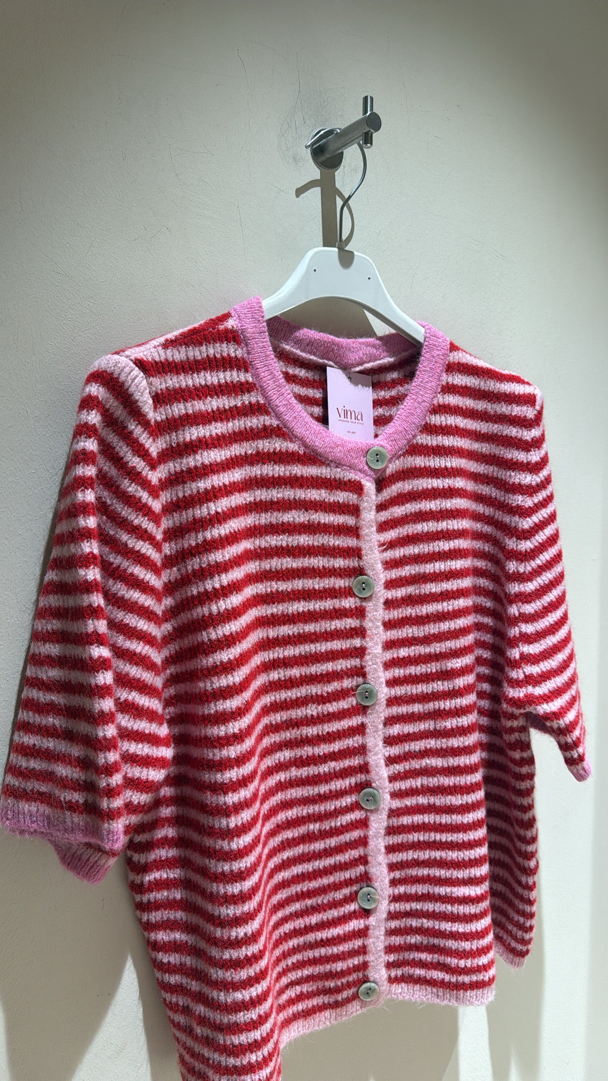 Summercardigan halbarm rot rosa
