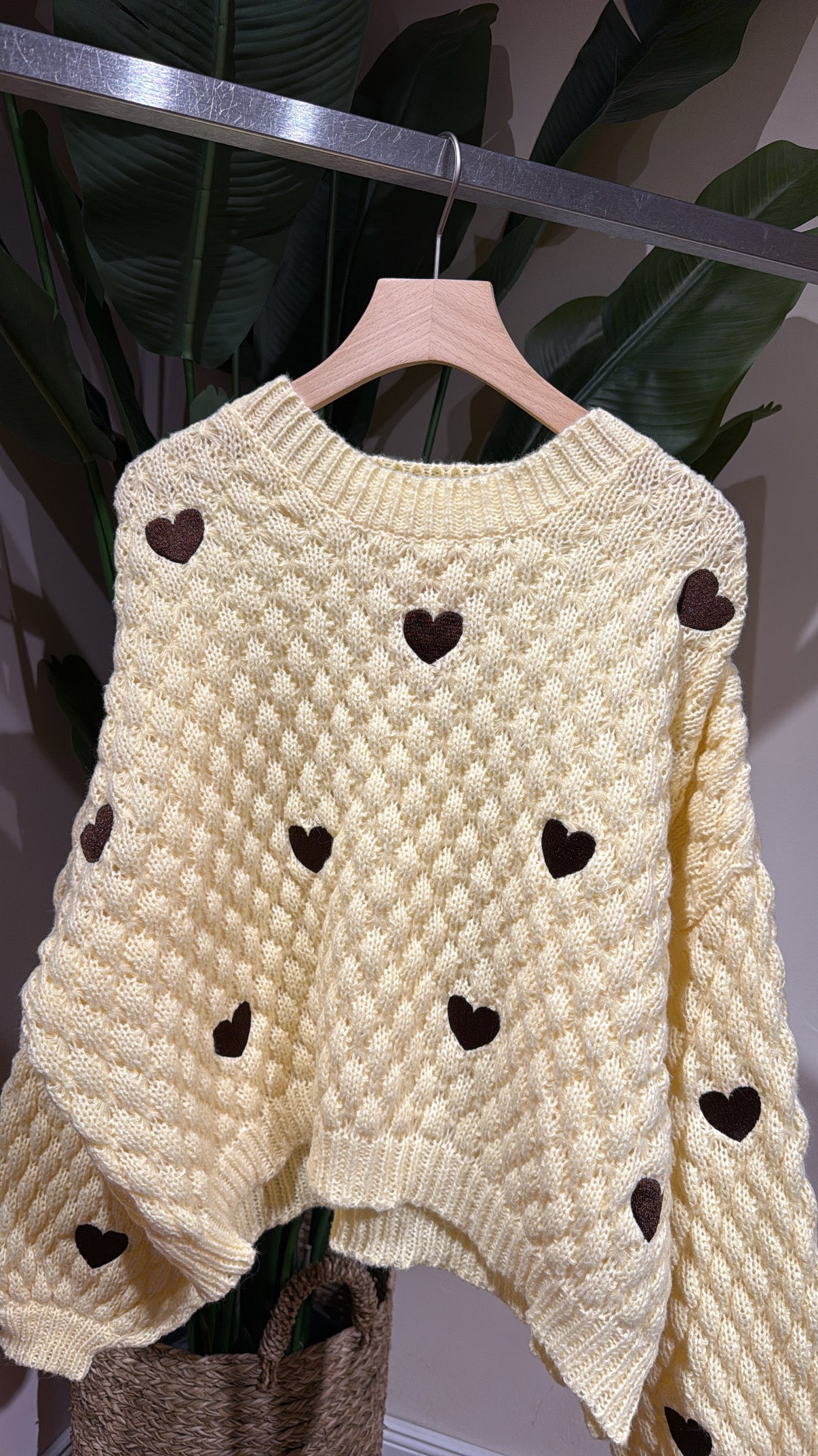HEART PULLI GELB SCHOKO