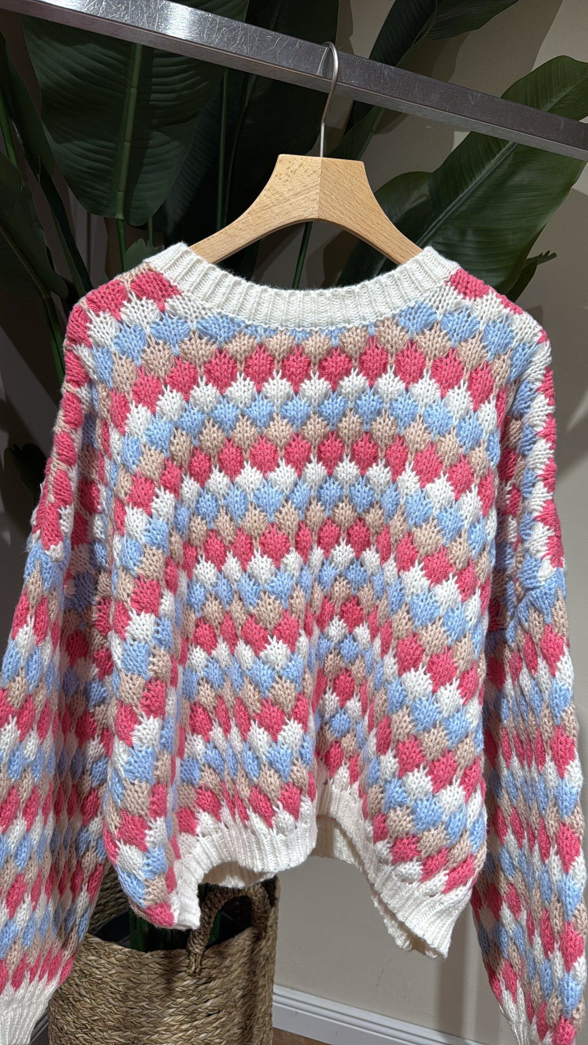 POPS PULLI WEIß BEIGE BLAU ROSA
