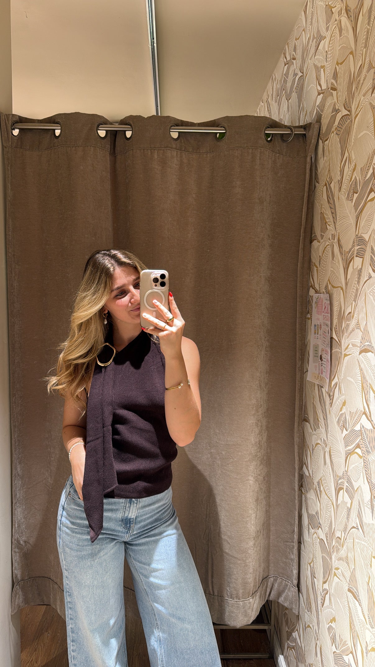 ELEGANCE KNIT TOP BROWN
