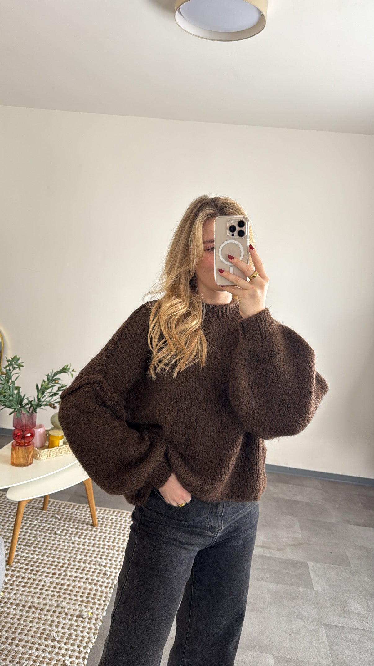 KNIT PULLOVER CHOCOLATE