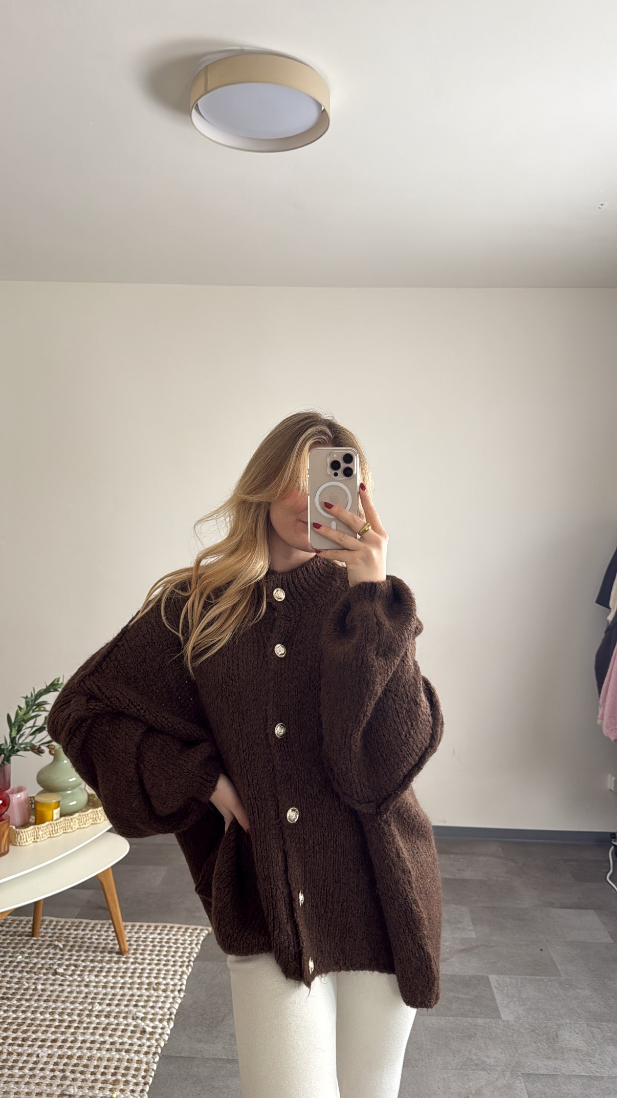 OVERSIZED CARDIGAN CHOCOLATE