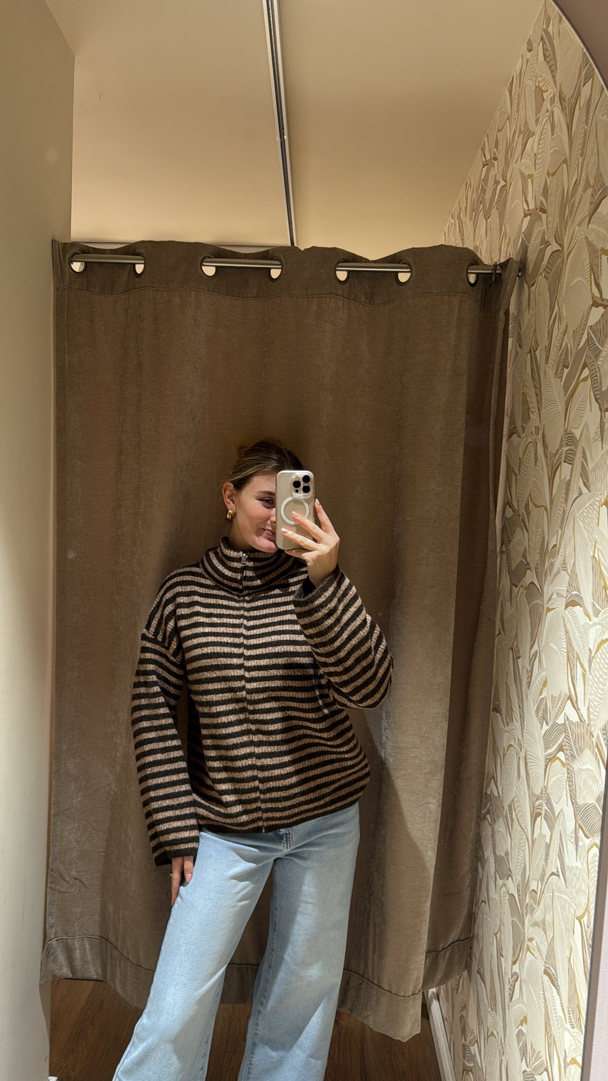 ZIP CARDIGAN SCHOKO BRAUN