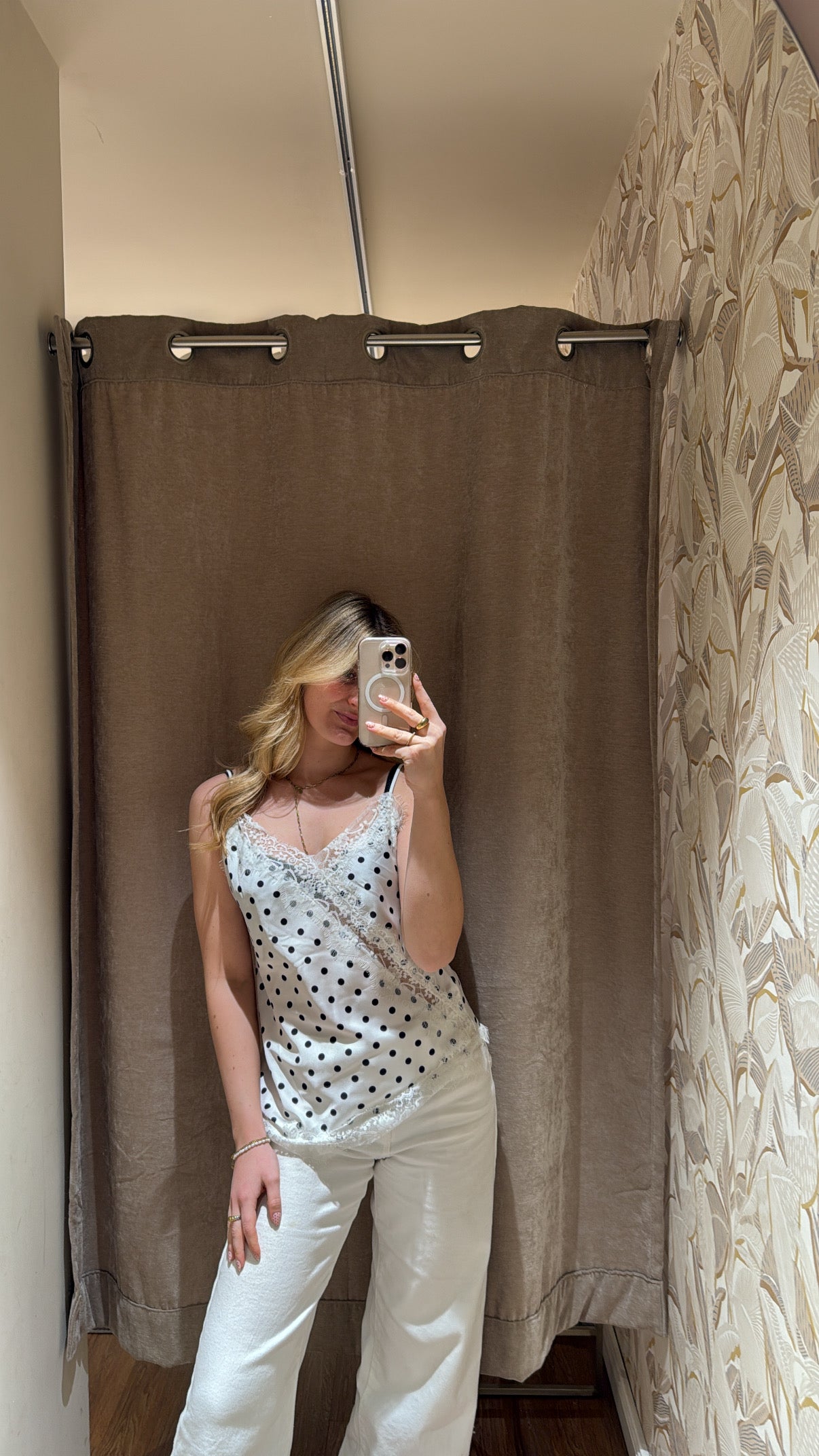 SPITZEN PUNKTE TOP WHITE