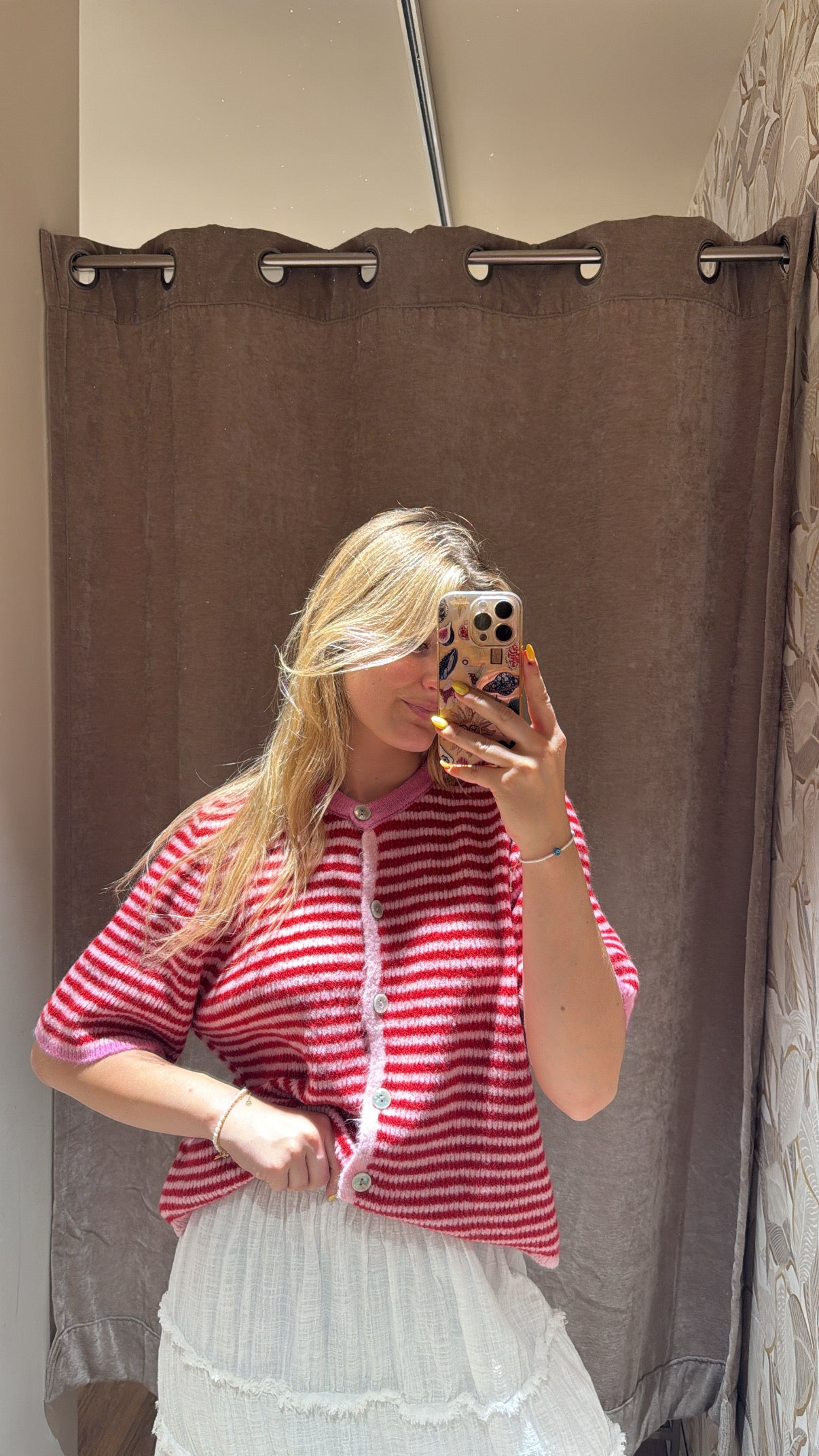 Summercardigan halbarm rot rosa