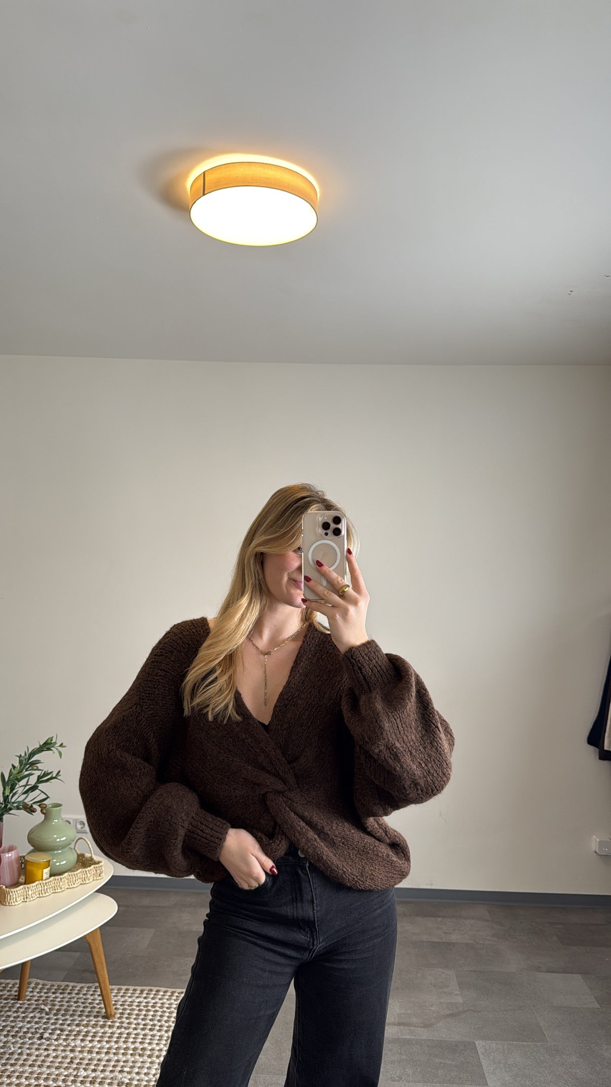 TWISTED PULLOVER CHOCOLATE