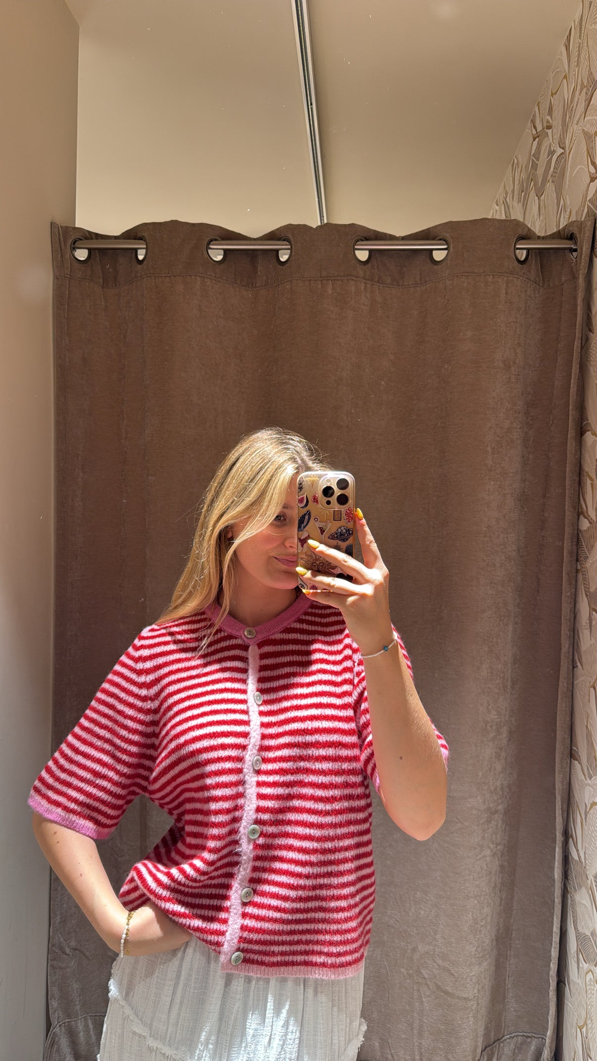 Summercardigan halbarm rot rosa
