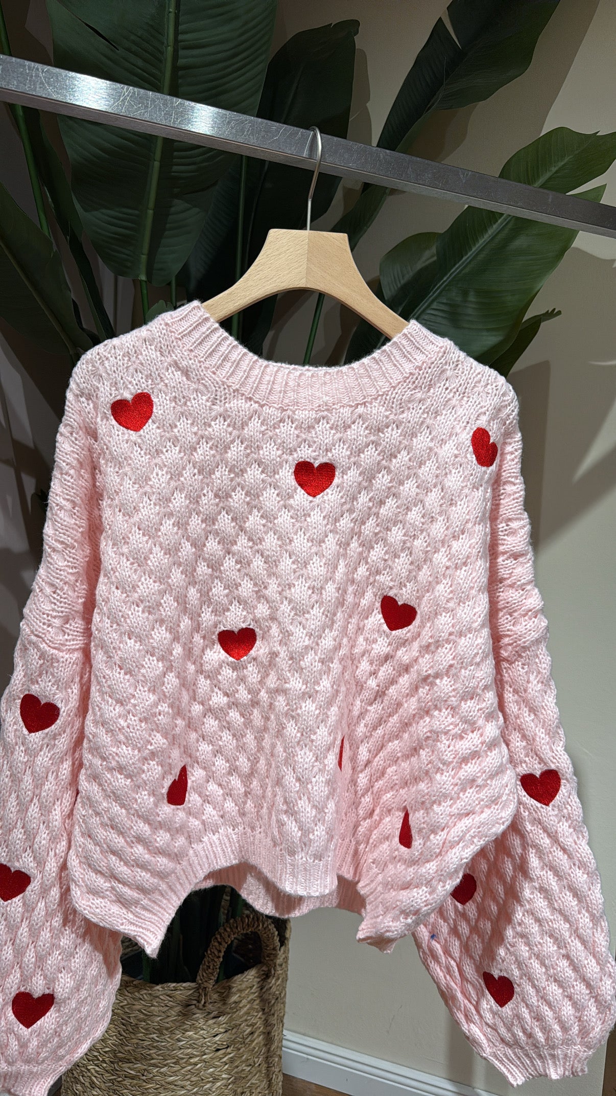 HEART PULLI ROSA ROT