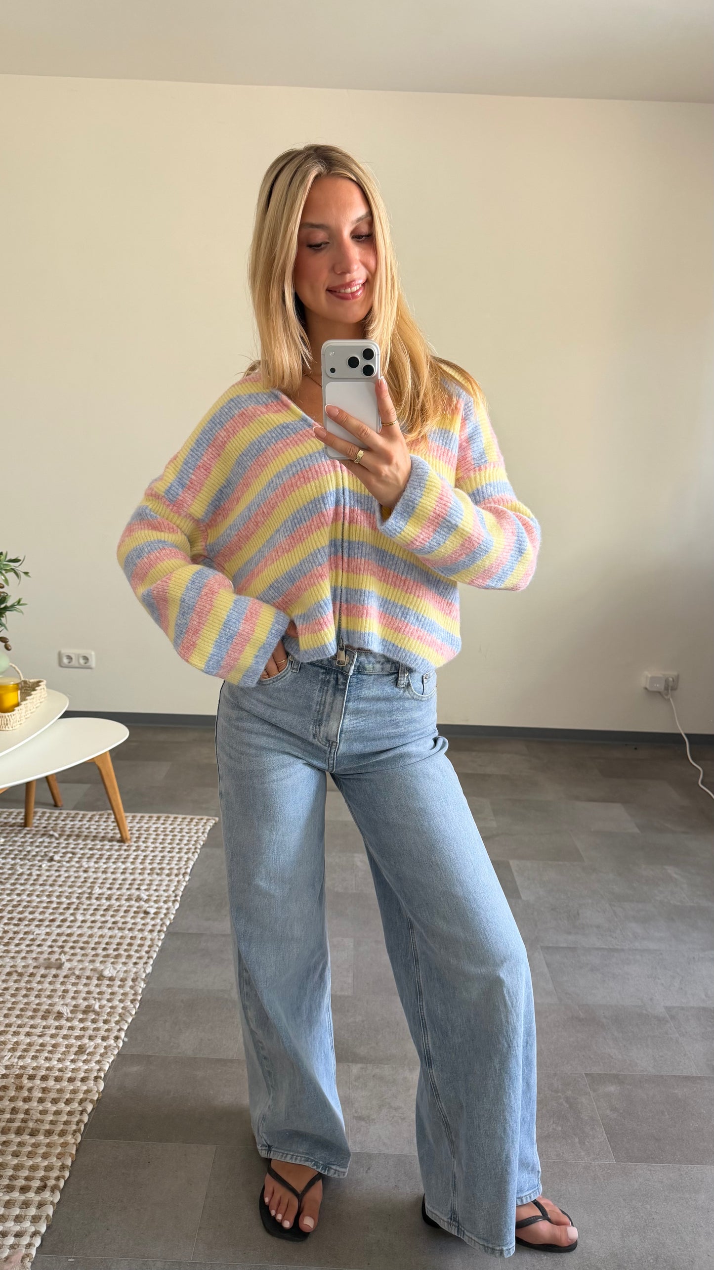 ZIP CARDIGAN PASTEL