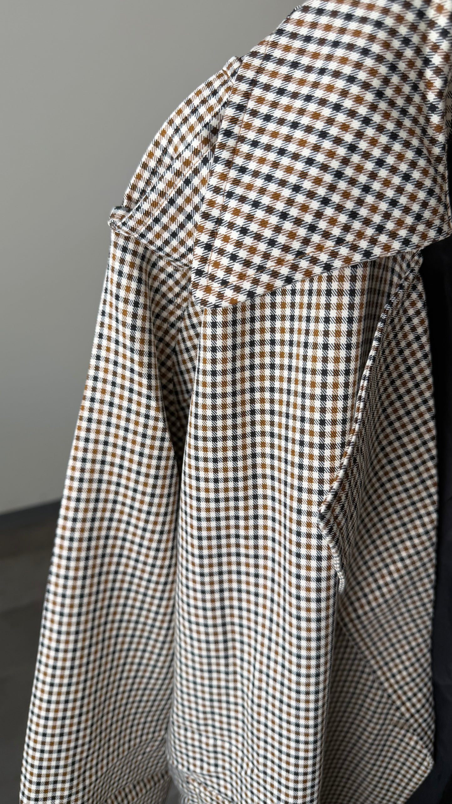 GINGHAM TRENCHCOAT