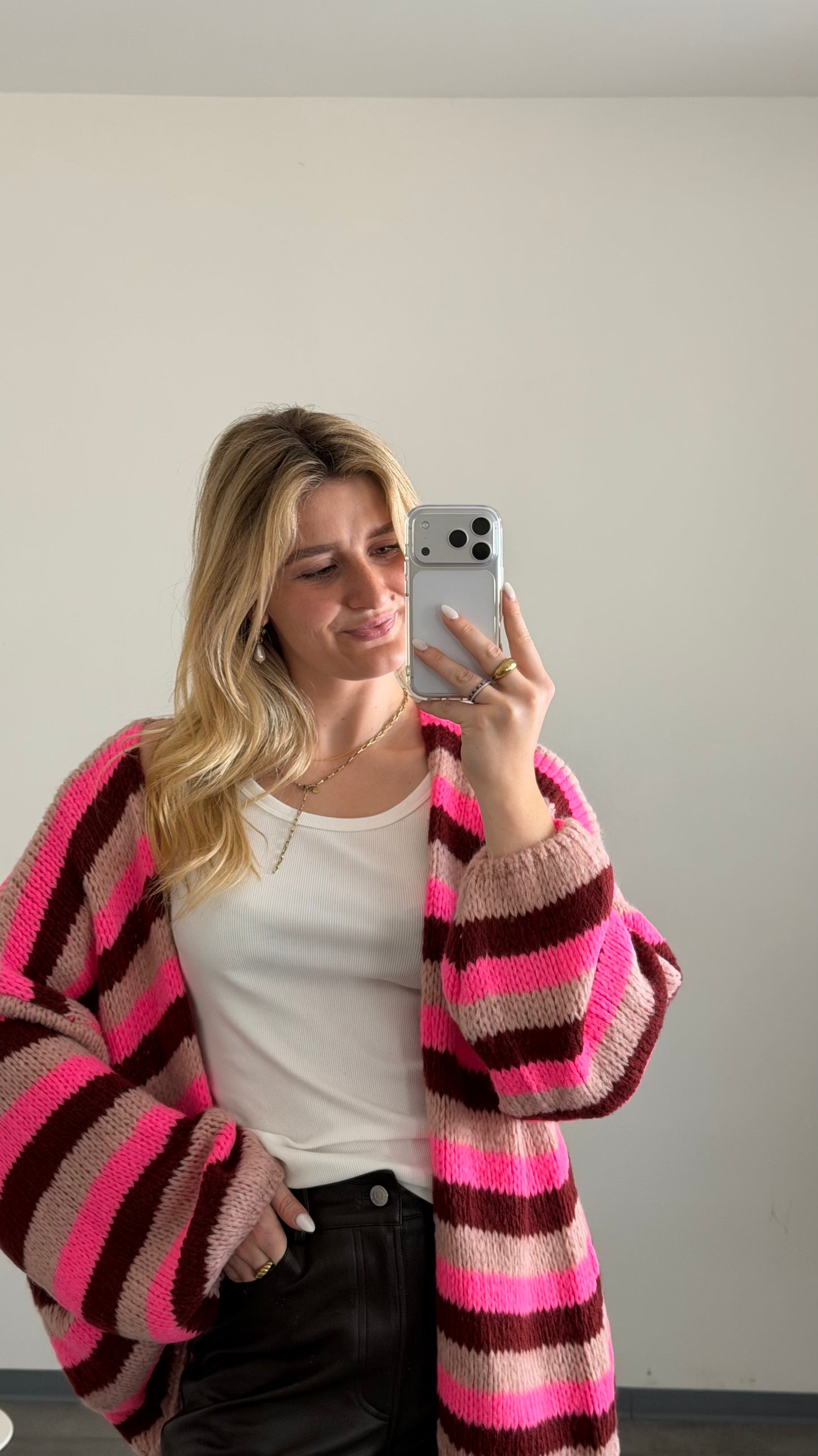 CARDIGAN BERRY PINK