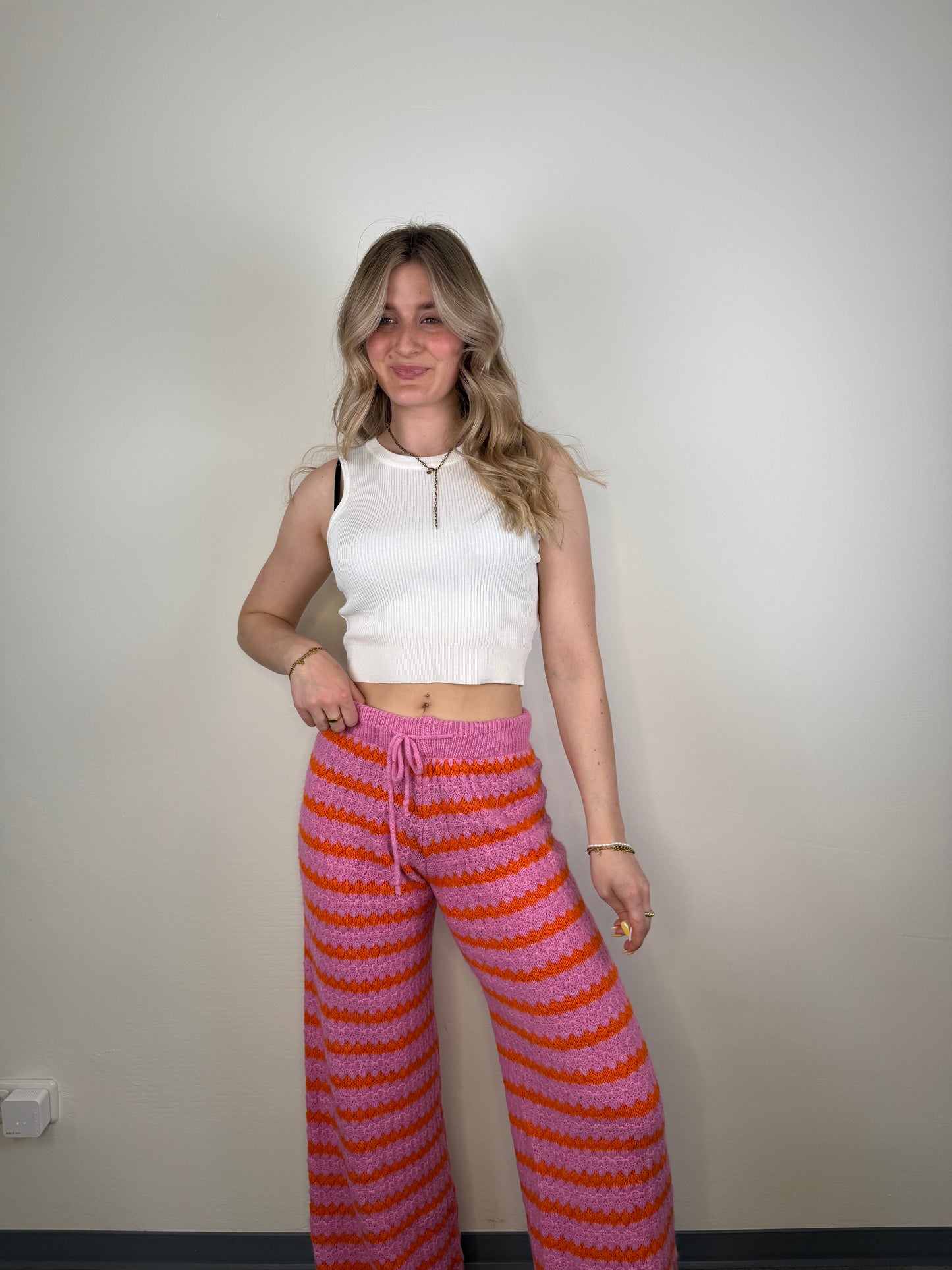 Summer knit Pants orange