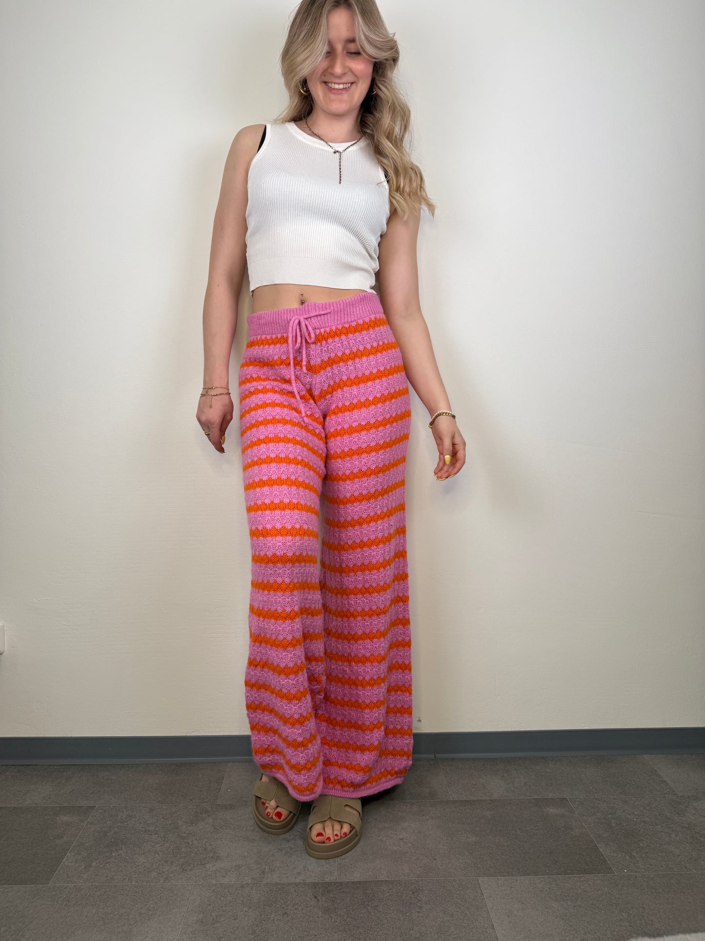 Summer knit Pants orange