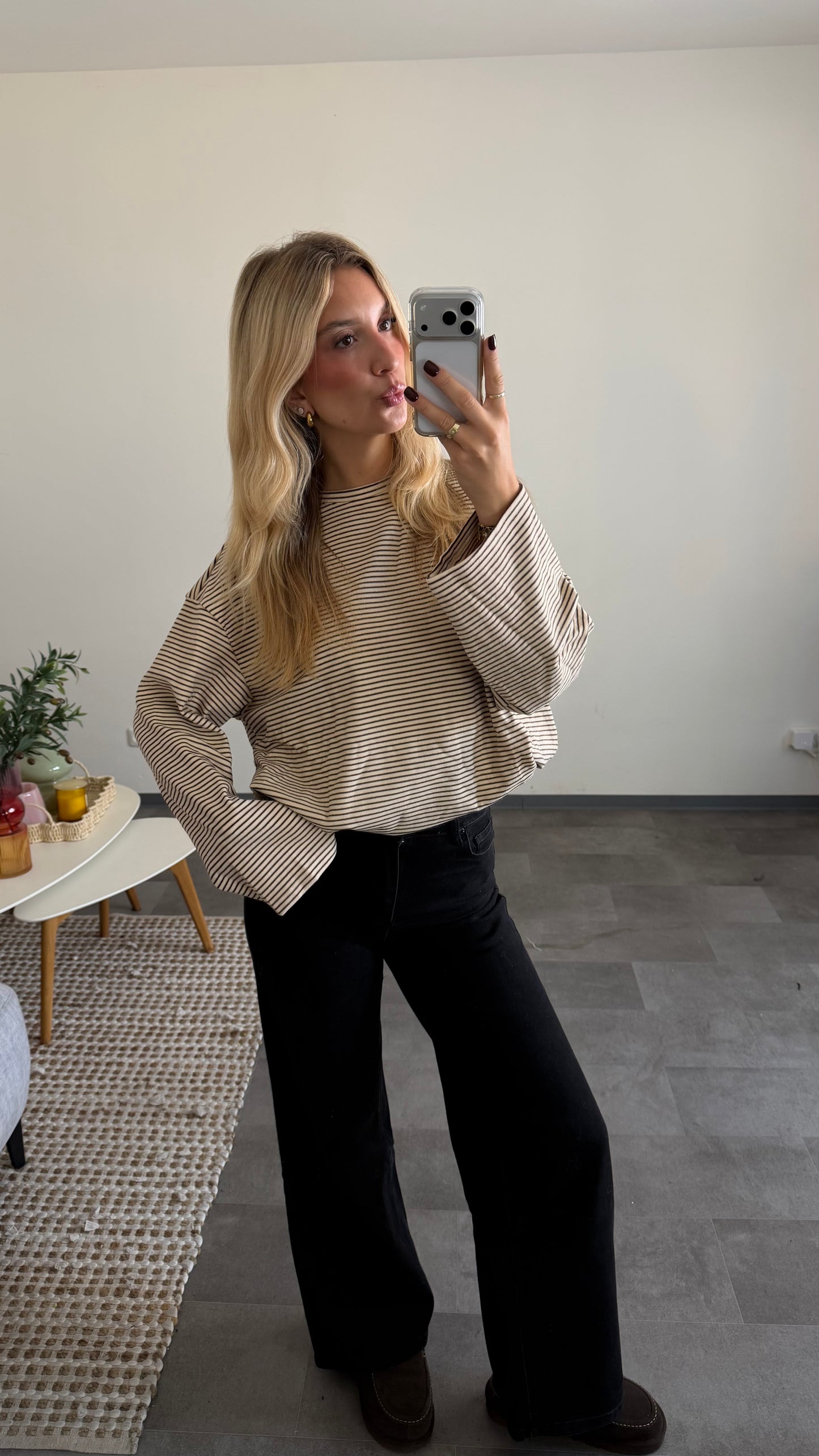 SOFT STRIPED LONGSLEEVE BEIGE