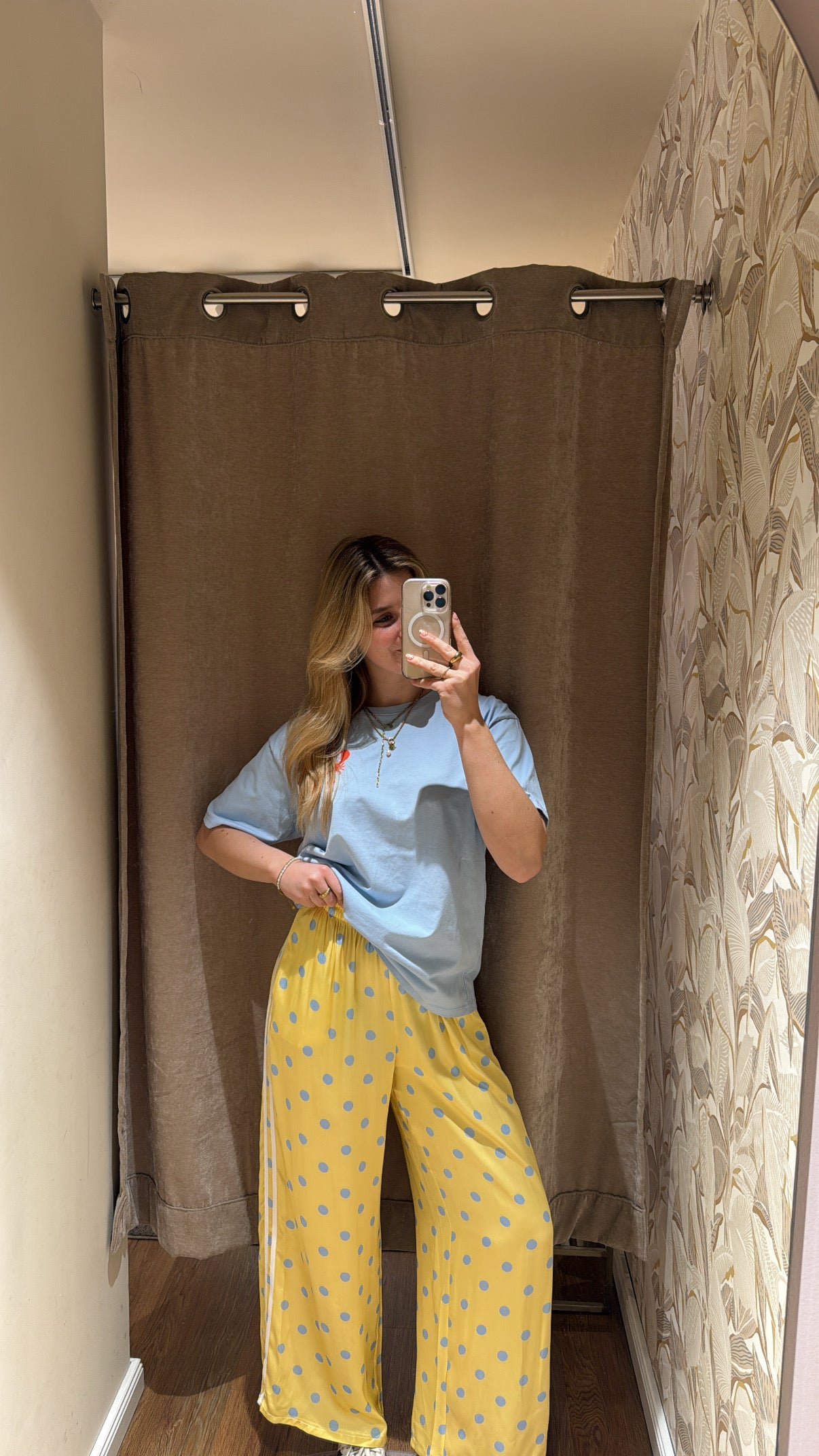 POLKA DOTS SATINHOSE YELLOW