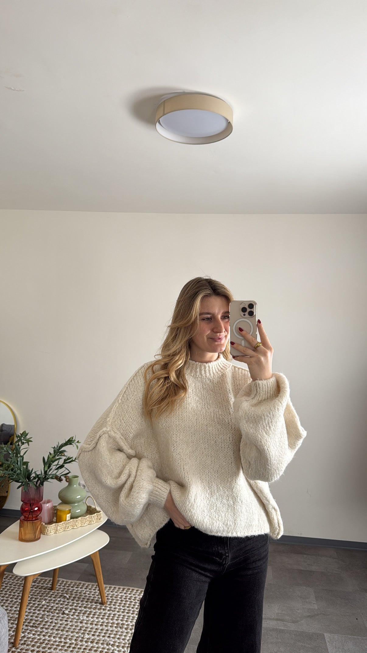 KNIT PULLOVER CREME