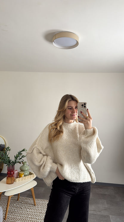 KNIT PULLOVER CREME