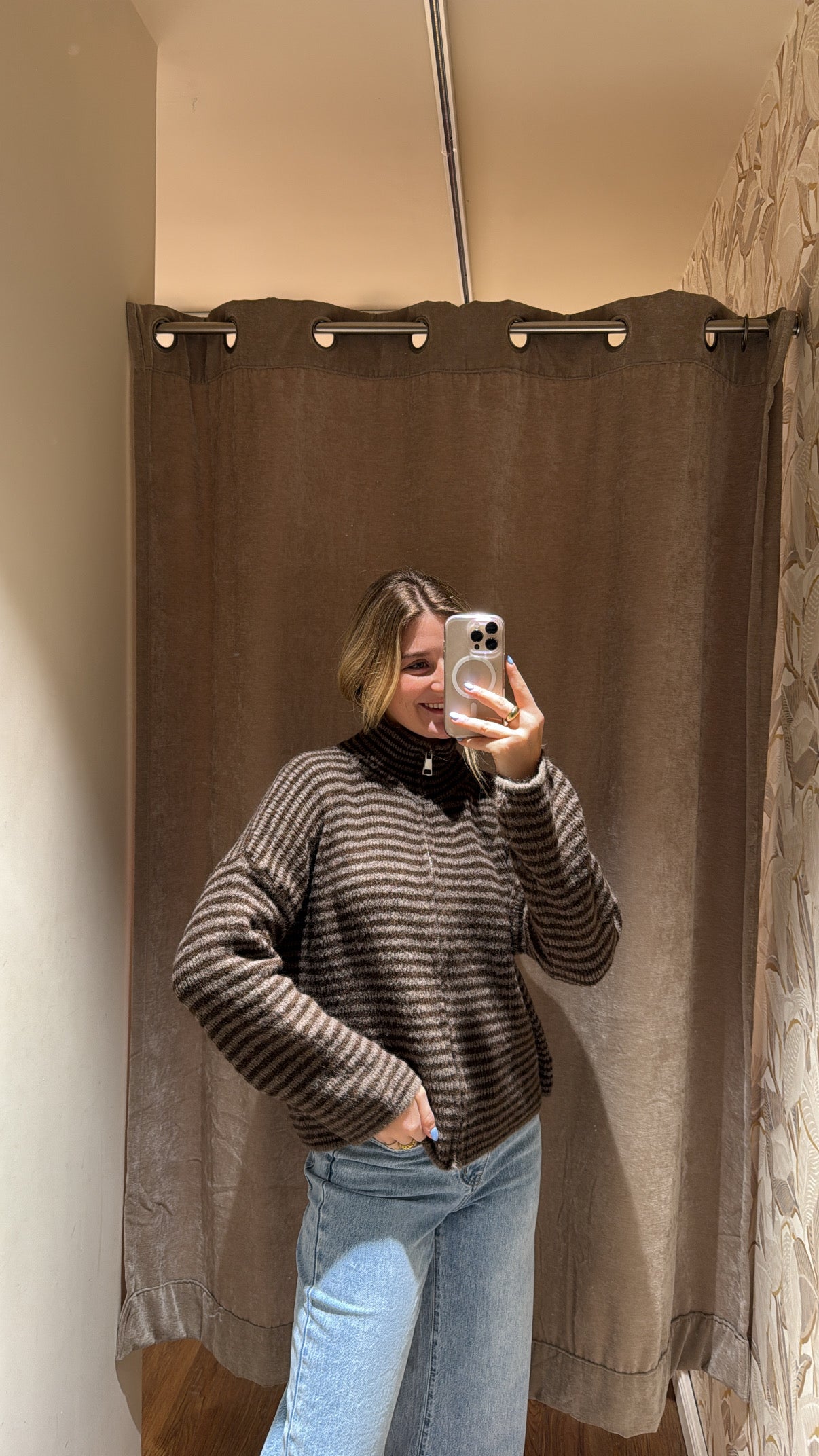 ZIP CARDIGAN BRAUN SCHOKO