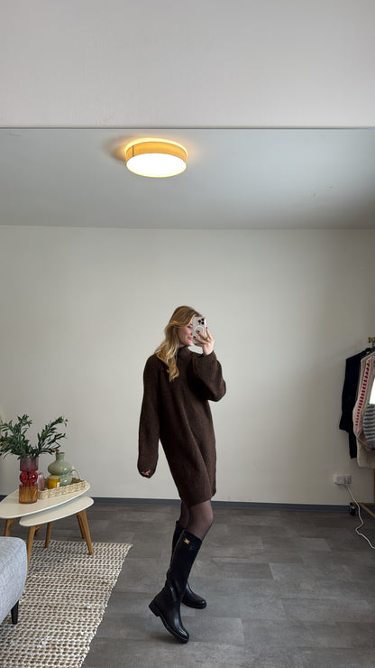 KNIT DRESS CHOCOLATE