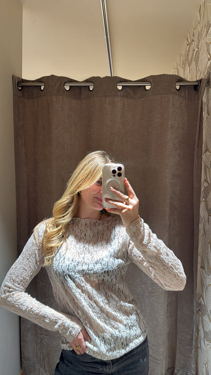 SPITZENLONGSLEEVE BEIGE