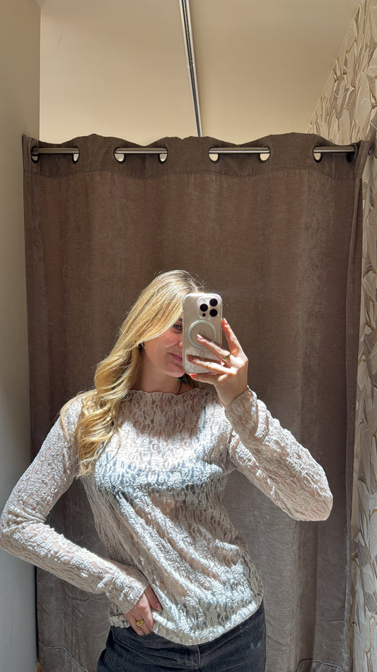 SPITZENLONGSLEEVE BEIGE