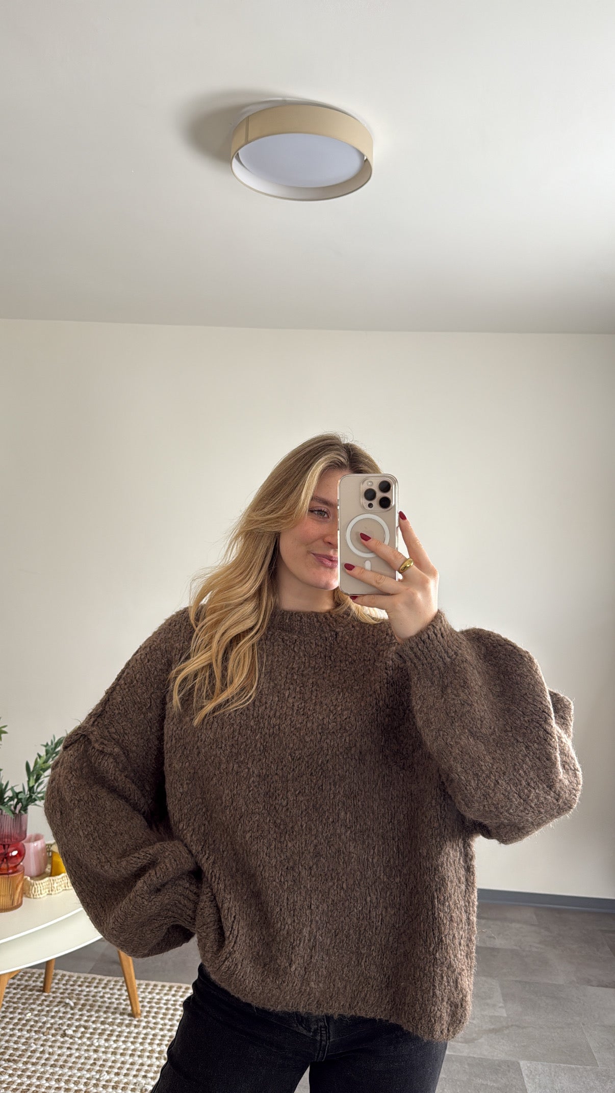 KNIT PULLOVER TAUPE
