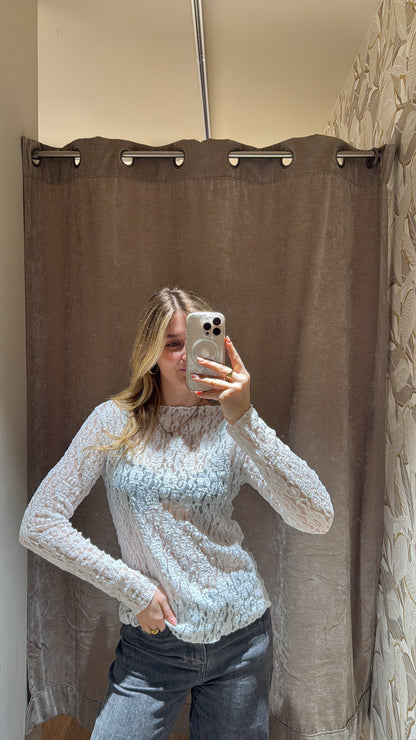 SPITZENLONGSLEEVE WEIS