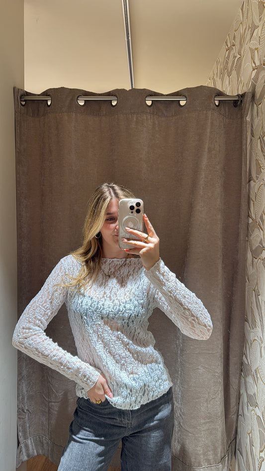 SPITZENLONGSLEEVE WEIS