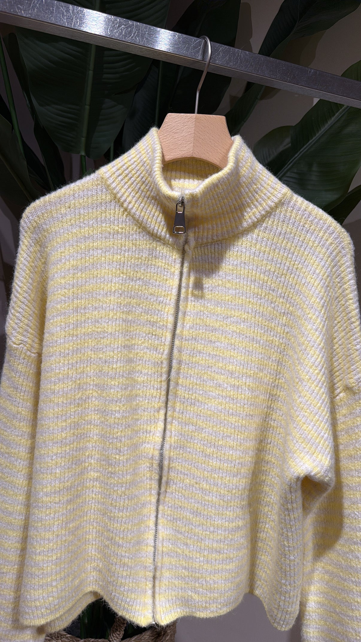 ZIP CARDIGAN BUTTERGELB BEIGE