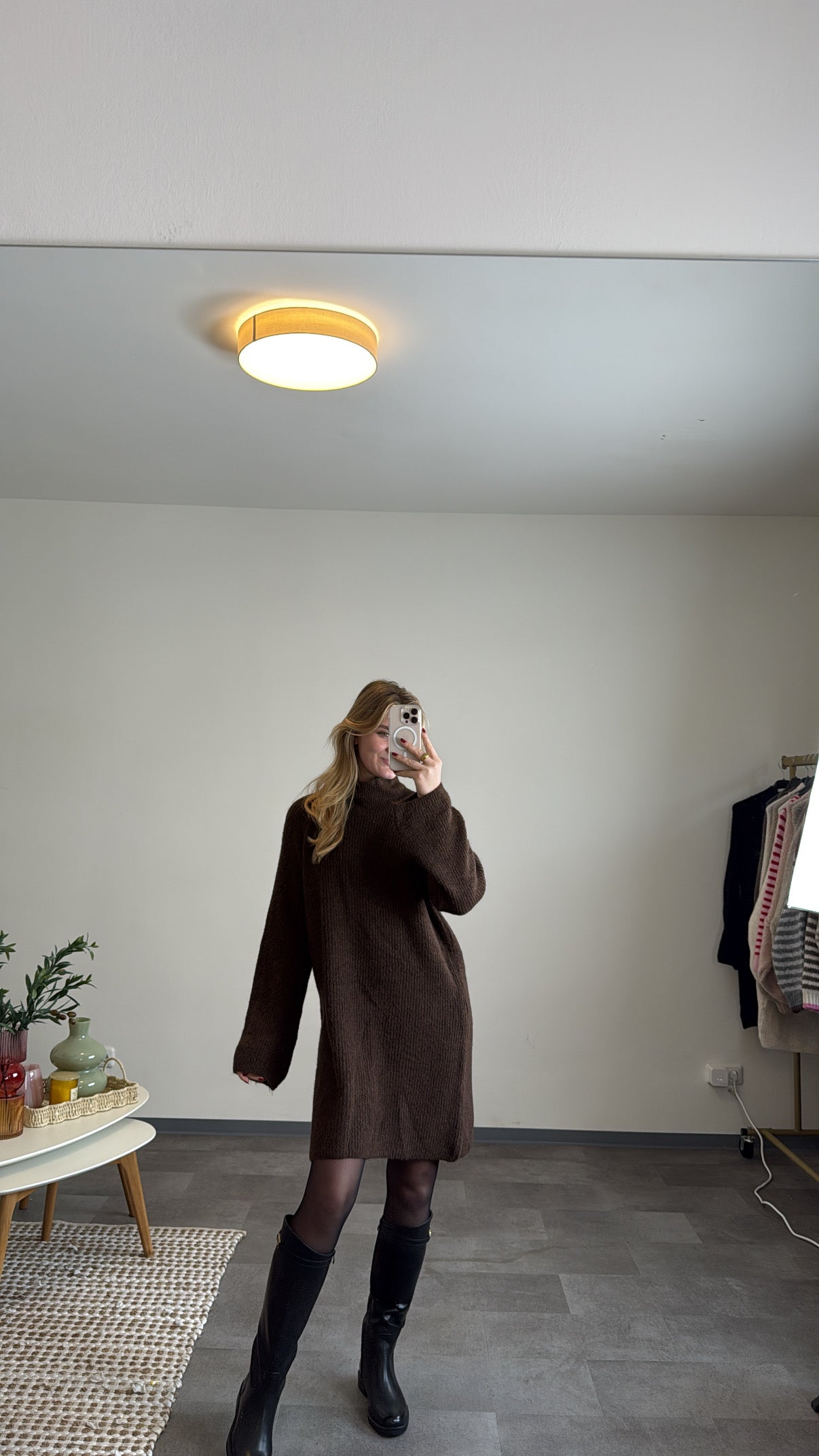 KNIT DRESS CHOCOLATE