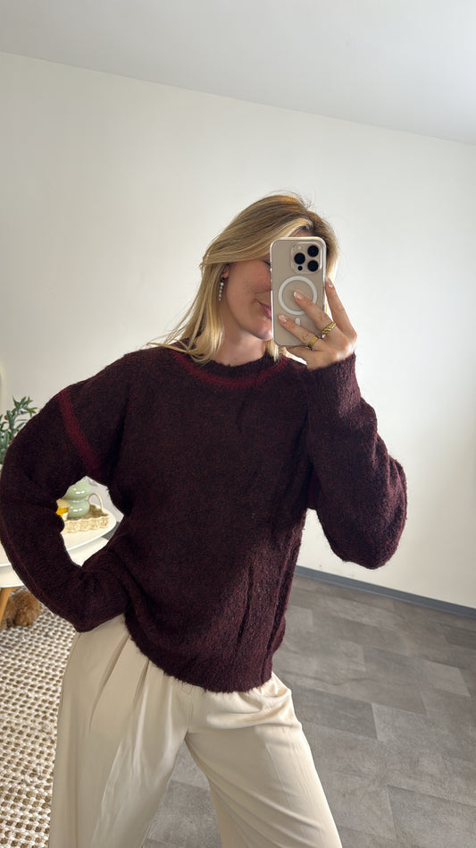 Scandinavian Pullover cherry