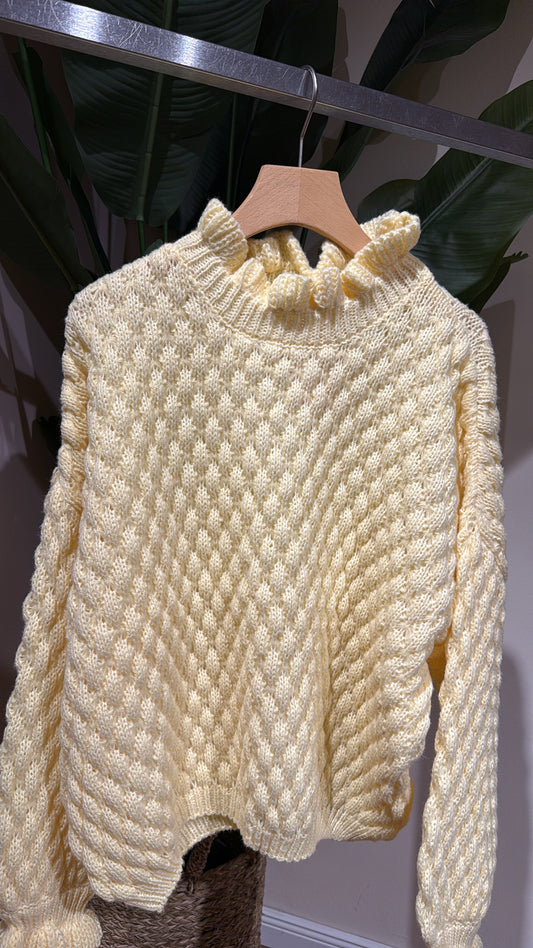 RÜSCHENPULLI BUTTERGELB