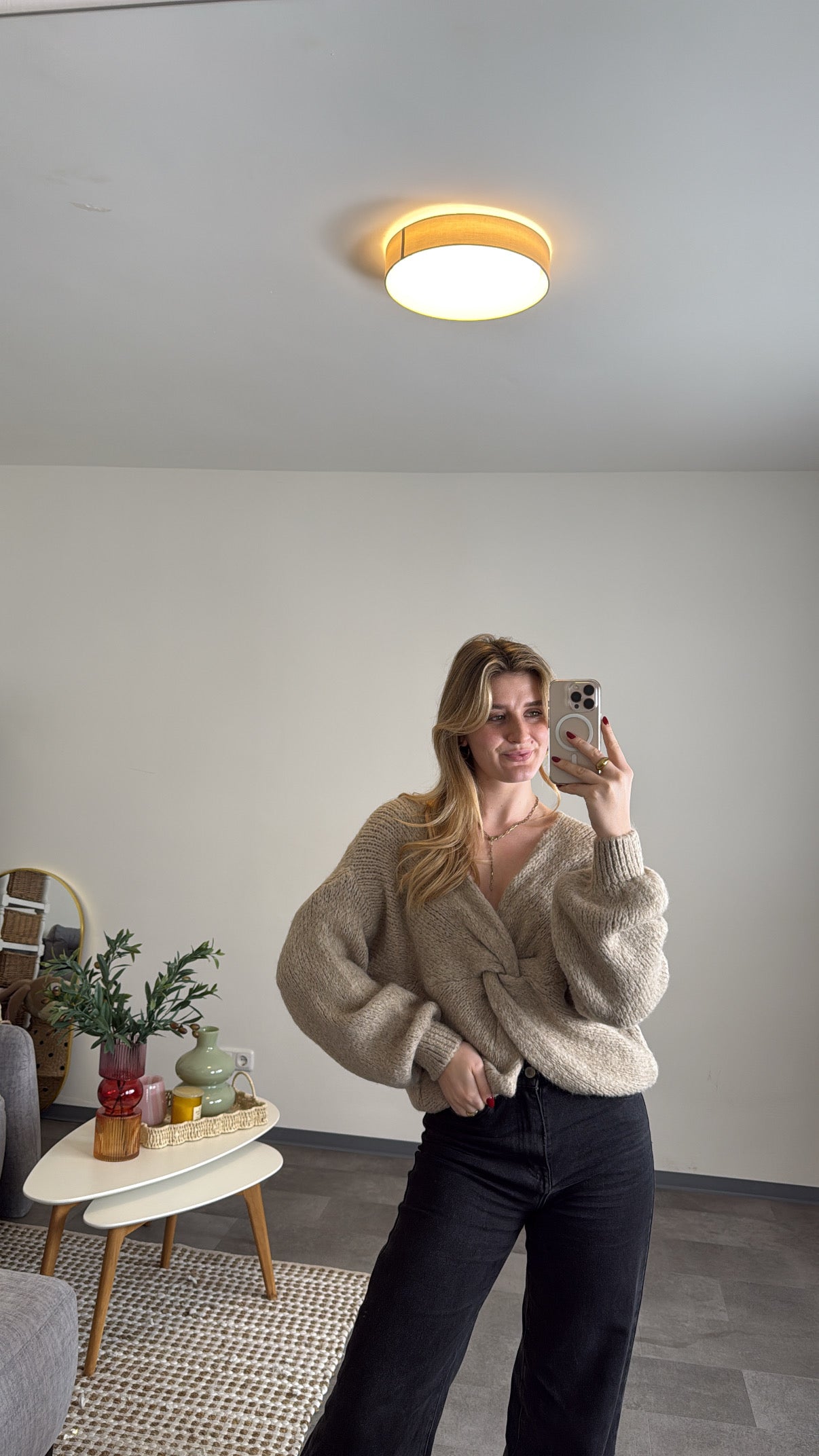 TWISTED PULLOVER TAUPE