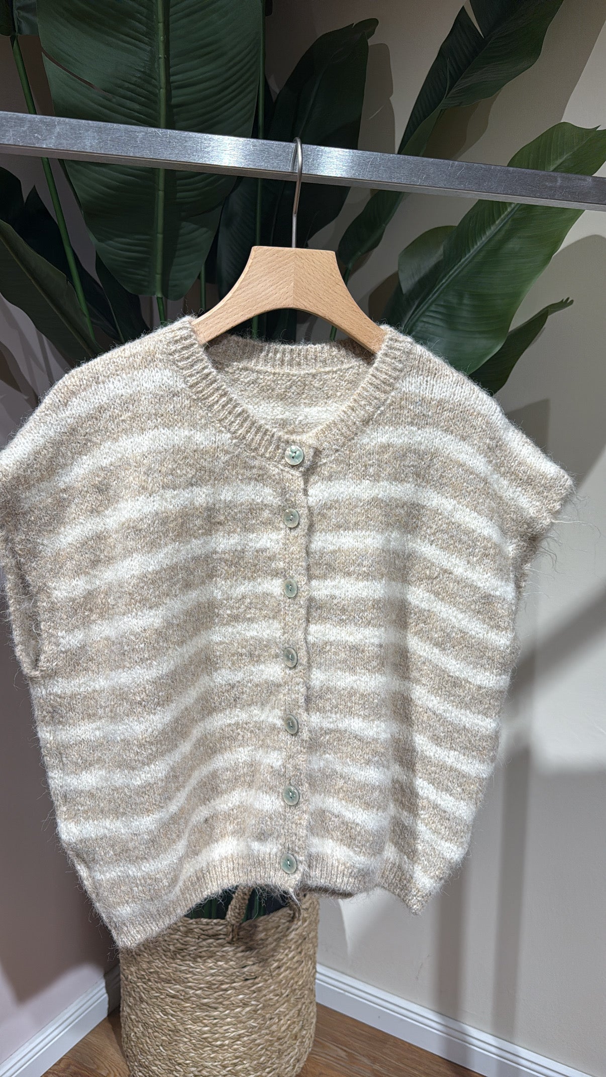 STRIPED WESTE BEIGE