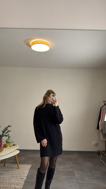 KNIT DRESS BLACK