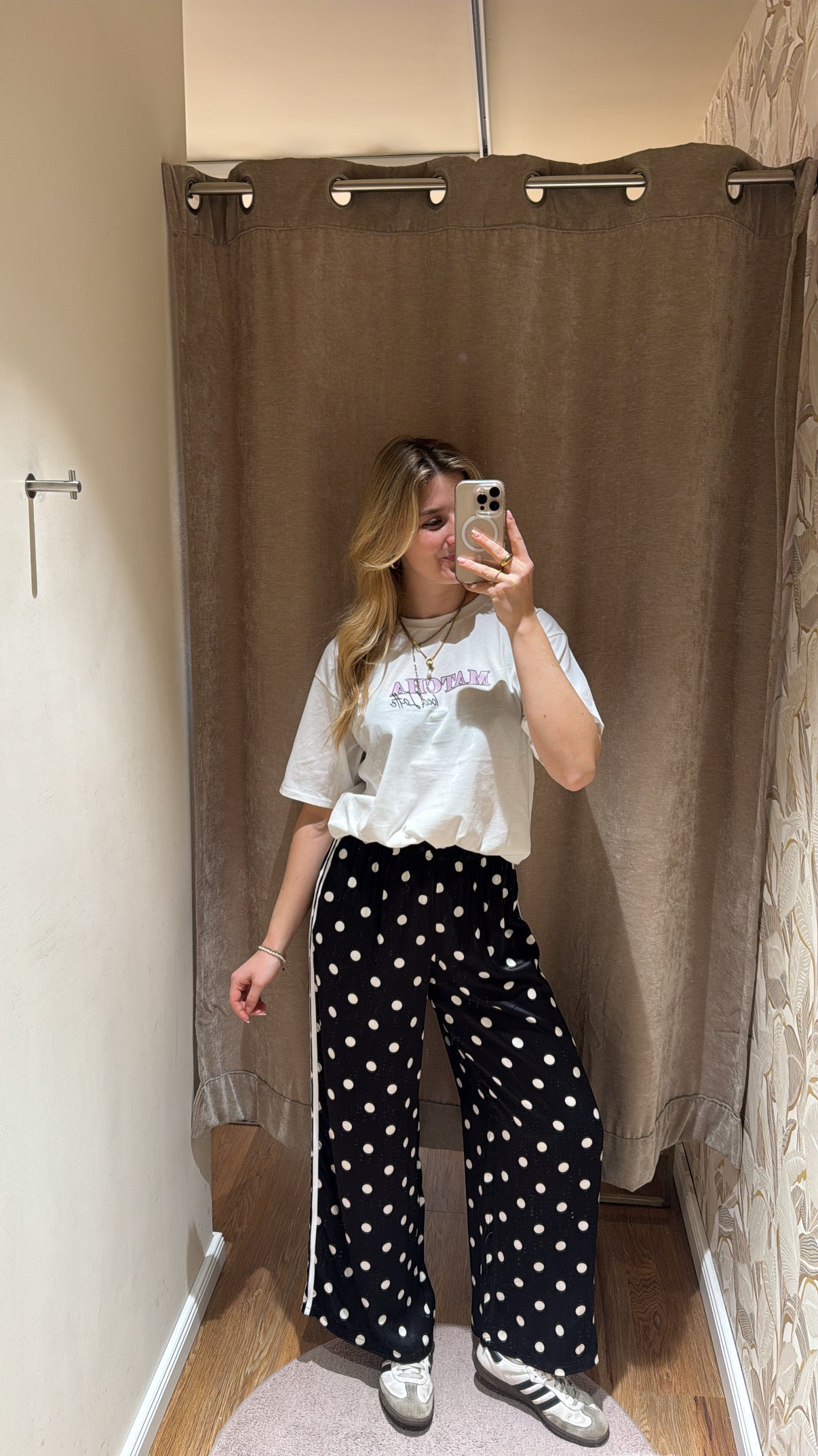 POLKA DOTS SATINHOSE BLACK