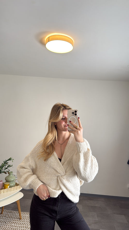 TWISTED PULLOVER CREAM