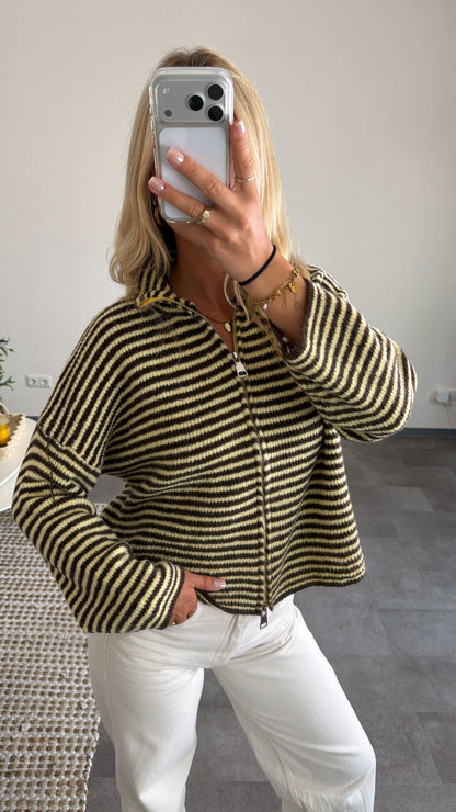 ZIP CARDIGAN HONEY BEE