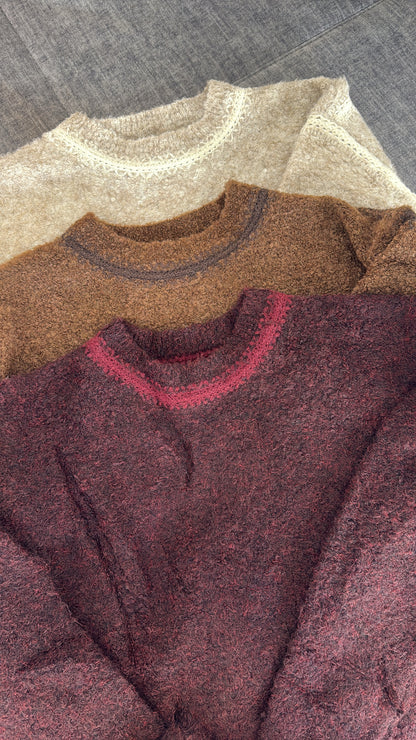Scandinavian Pullover cherry