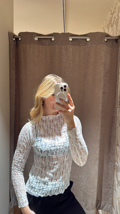 SPITZENLONGSLEEVE WEIS