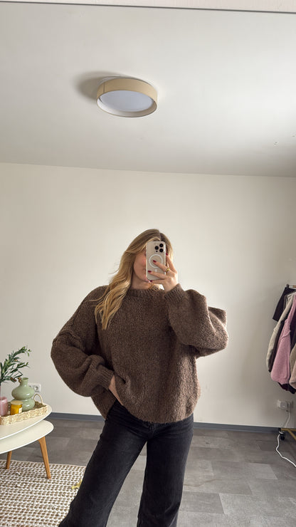 KNIT PULLOVER TAUPE