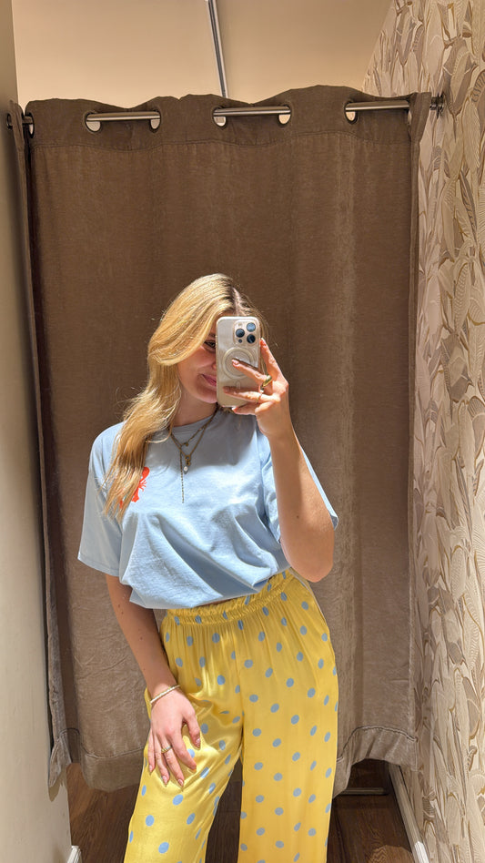 POLKA DOTS SATINHOSE YELLOW