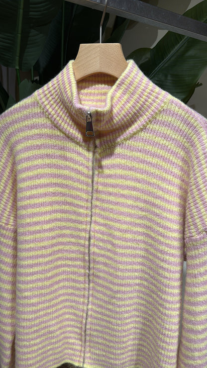 ZIP CARDIGAN BUTTERYELLOW ROSA