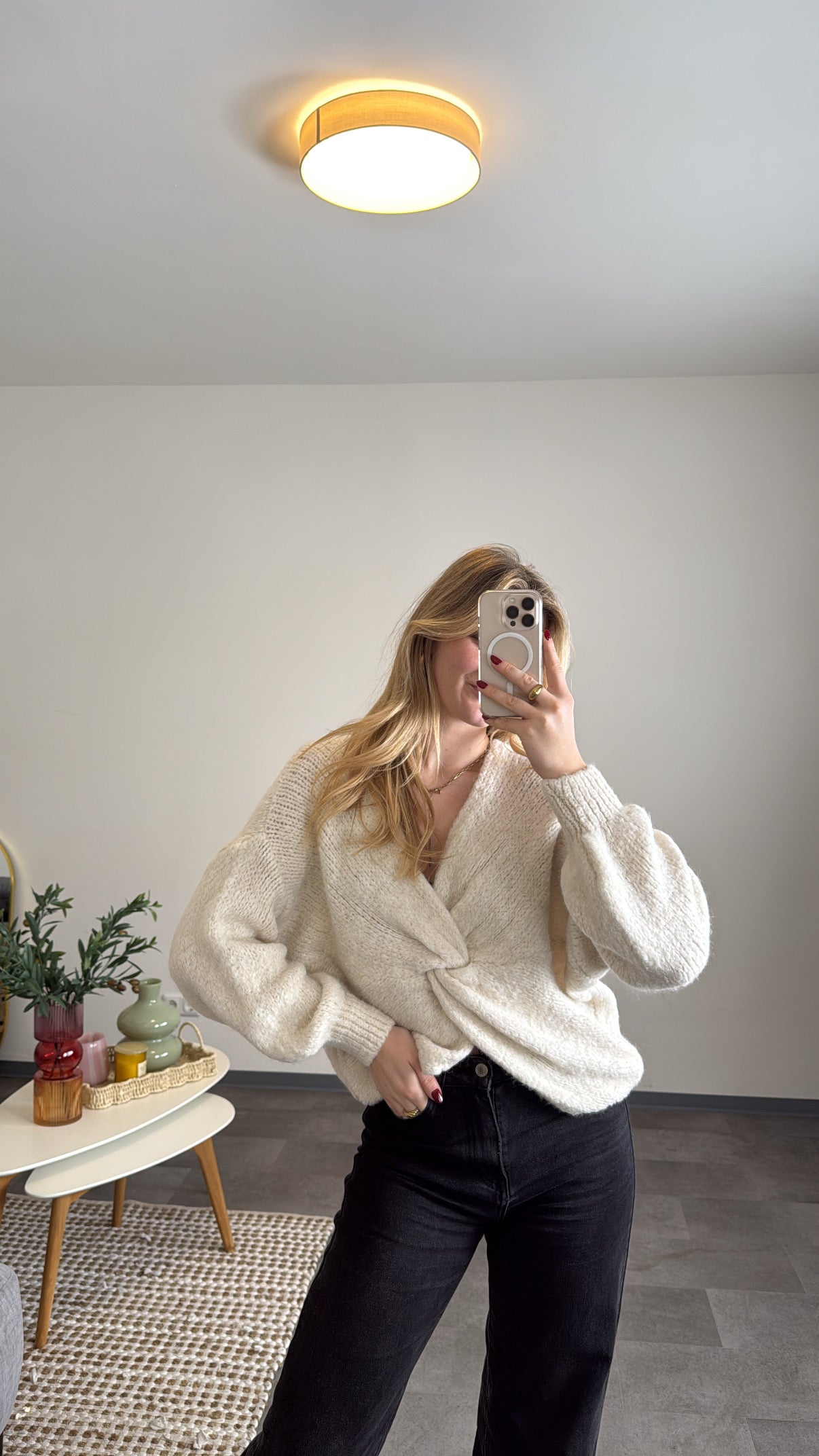TWISTED PULLOVER CREAM