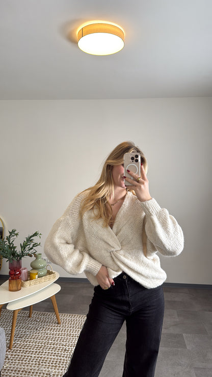 TWISTED PULLOVER CREAM