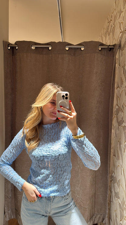 SPITZENLONGSLEEVE HELLBLAU