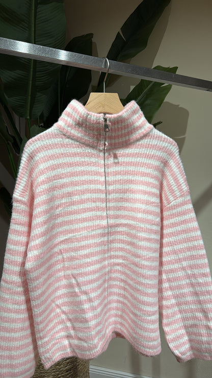 ZIP CARDIGAN ROSA WEIS