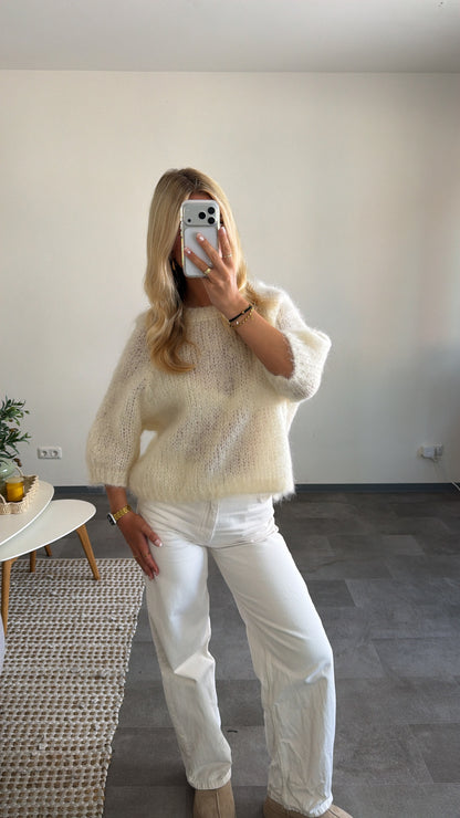 MOHAIR PULLOVER CREAM