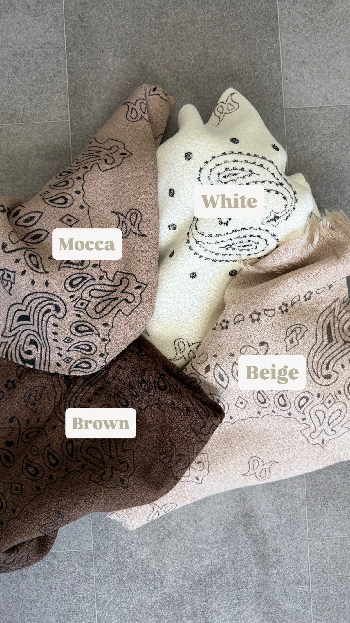 PAISLEY SCARF MOCCA