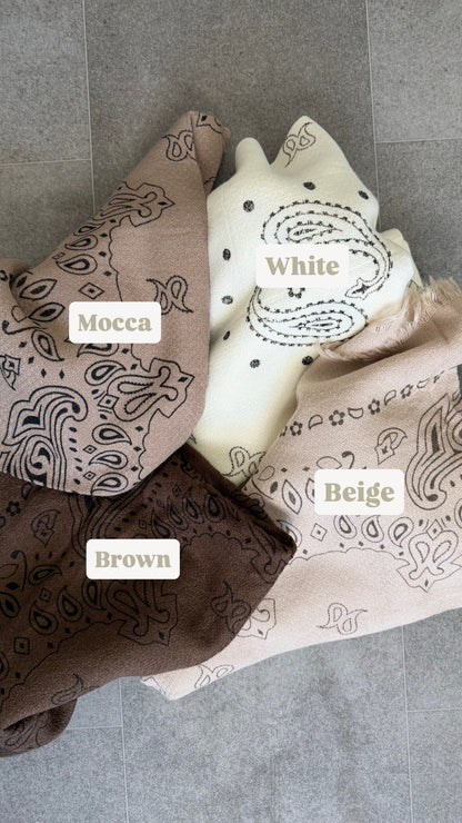 PAISLEY SCARF MOCCA